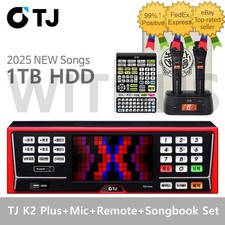 TJ Taijin Media K2 Plus Karaoke Machine System 1TB TMW 100B Mic Remote SongBook