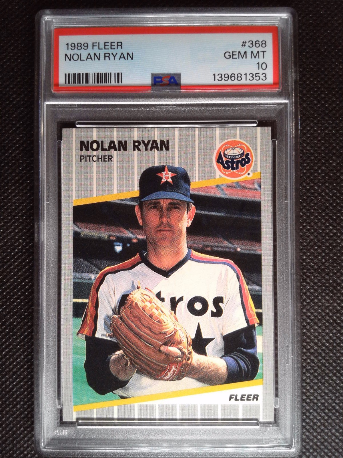 1989 Fleer - Nolan Ryan #368 - PSA 10 - Graded Gem Mint