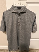 G/Fore G4 Men's Golf Polo Shirt Size Large, Stars Constellation Print, Gray