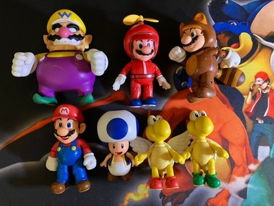 Jakks 4'' World of Nintendo Mario lot of 7 Wario Toad Koopa