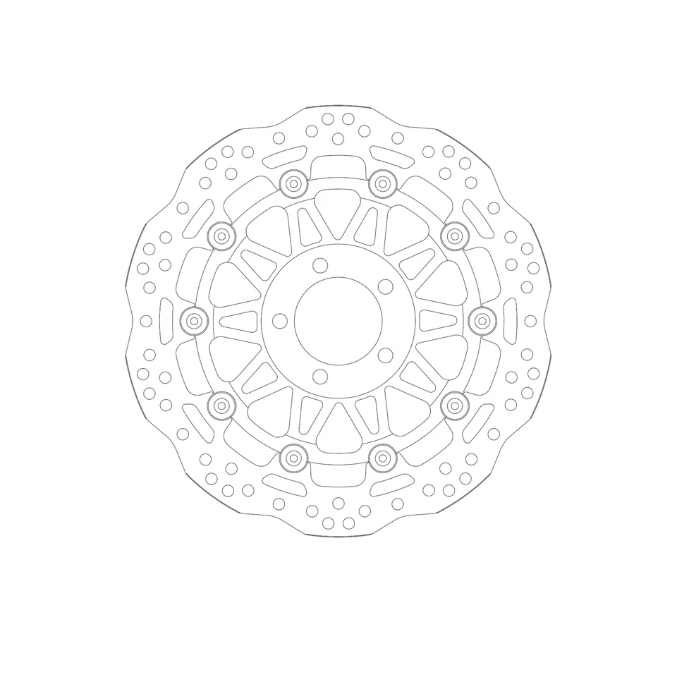 Disco de freno para KAWASAKI ZL 600 ELIMINATOR 1995-1996 actualización delantera SBS Foto 2 de 4