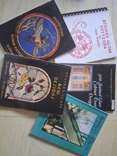 Vintage Stained Glass Pattern Books LOT of 5