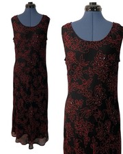 VTG Mlle Gabrielle Floral Beaded Romantic Maxi Dress Grunge Whimsigoth Y2K 14