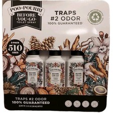 Poo-Pourri Toilet Spray Variety 3 Pack 3.4 oz - 3 Bottles, Eliminates Odor, NWT