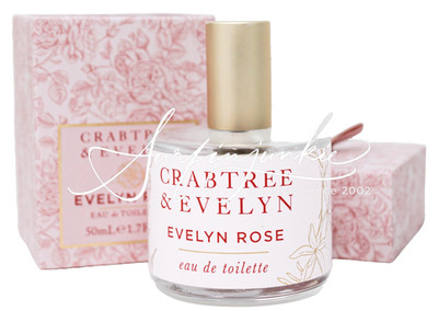Crabtree & Evelyn Evelyn Rose Perfume Spray Eau De Toilette EDT 1.7 oz Boxed