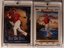 Bob Ross Joy Of Baseball Set Of 2 Albert Pujols Numbered Inserts!