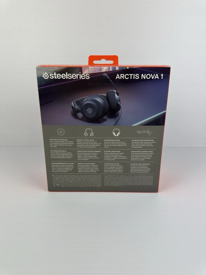 SteelSeries Arctis Nova 1 Gaming Headset Black PC PS5 Xbox Wired Unused Like New - Image 3 of 4