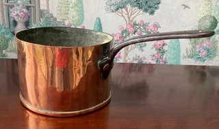 Antique English Early Victorian Copper Pan