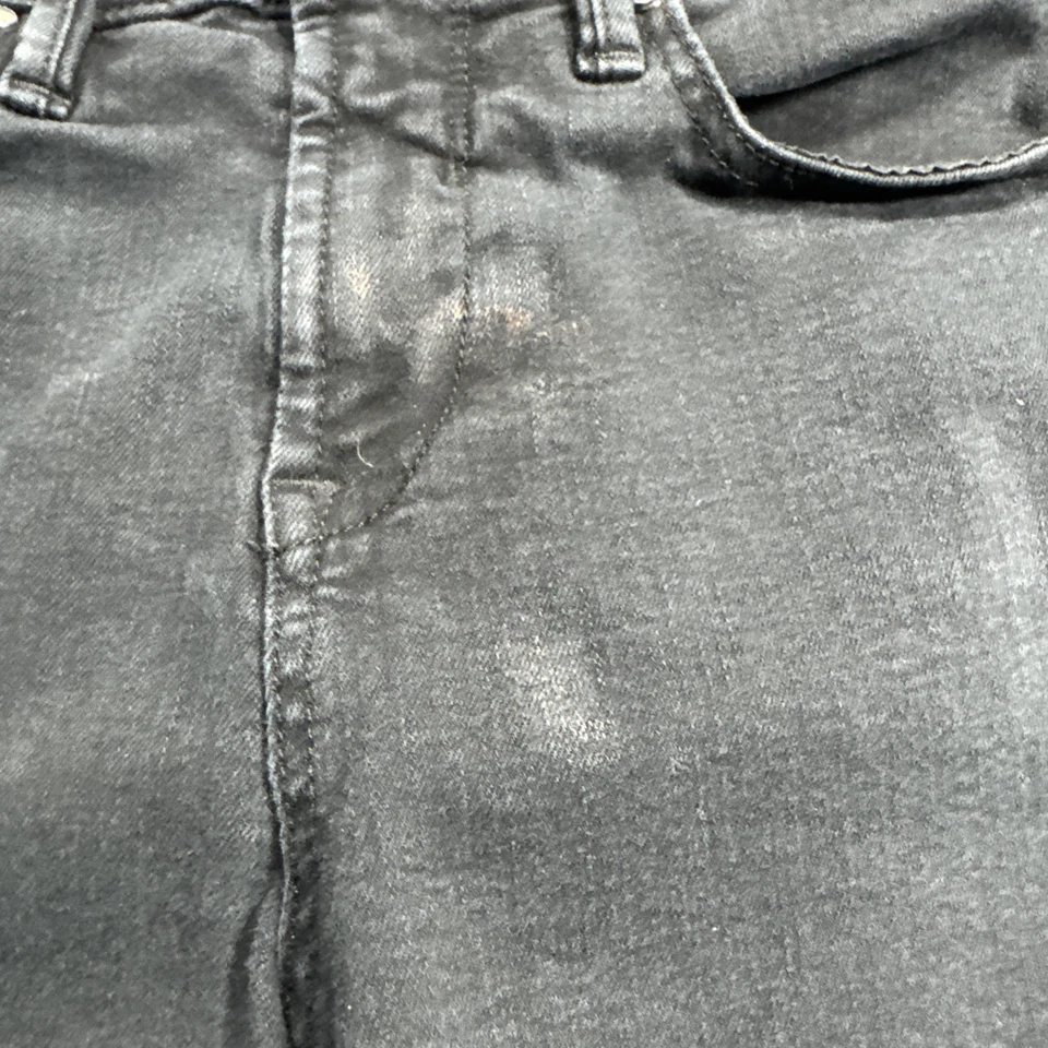 Pantalones Cortos de Denim Bebe Para Mujer Negros Talla 27 Hechos en EE. UU. Informales Elastizados Jean Corte Foto 4 de 4