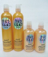 TIGI BED HEAD SELF ABSORBED SHAMPOO 13.5 OZ / CONDITIONER 8.5 OZ  4 Bottles 