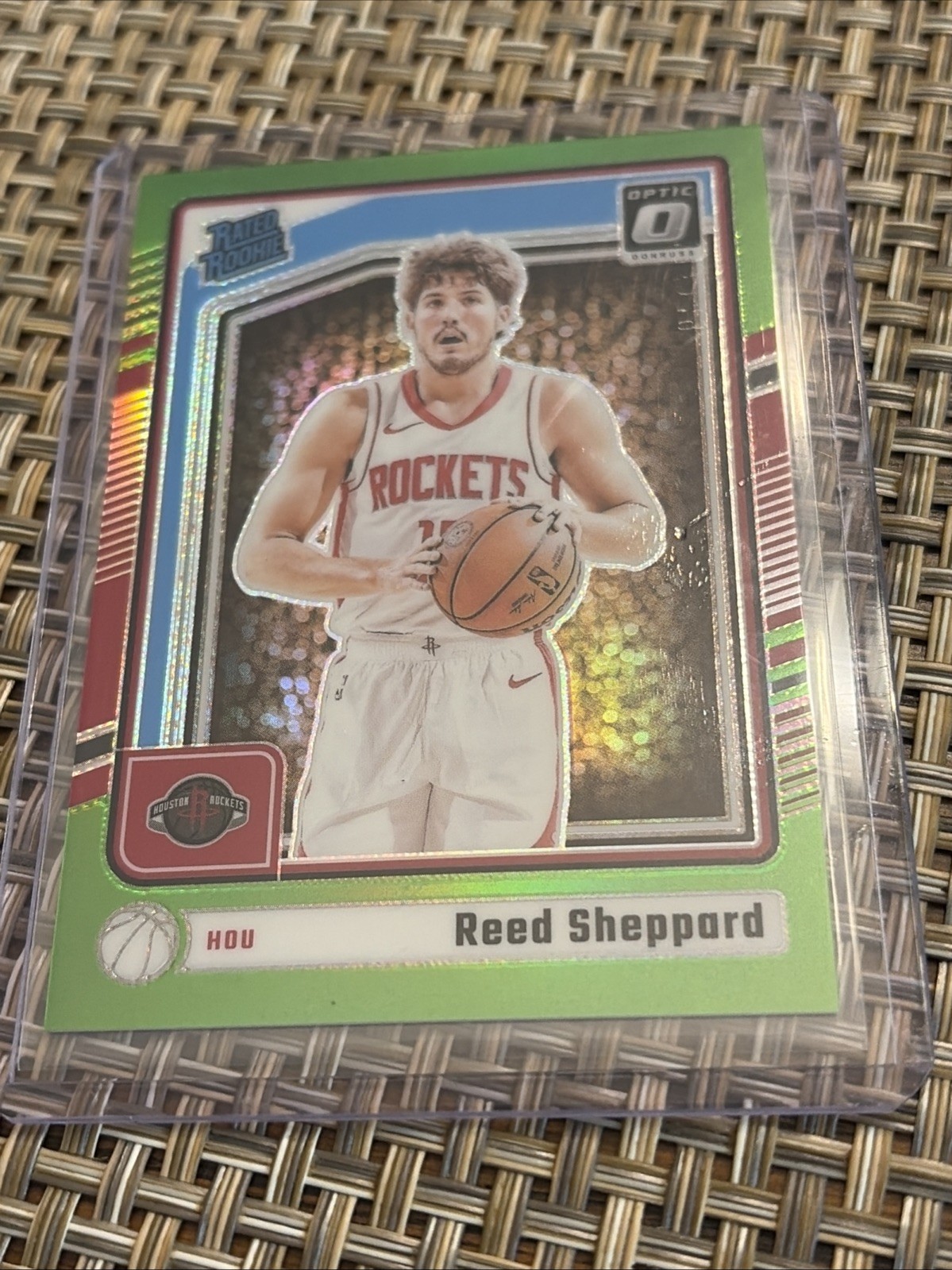 Reed Sheppard 2024-25 Donruss Optic #255 Lime Green /149 (RC)