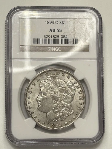 1894 O Morgan Silver Dollar NGC AU-55