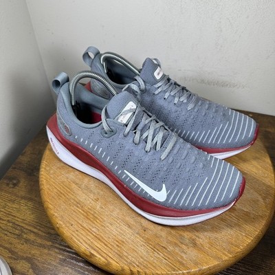 Nike Infinity Run 4 Mens Running Shoes Grey Burgundy FJ1221-013 Size 9.5