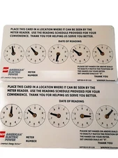 Vtg American Electric Power Co Meter Reader Cards 2