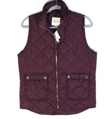 Thread & Supply Ladies Puffer Vest Plum Medium NWT