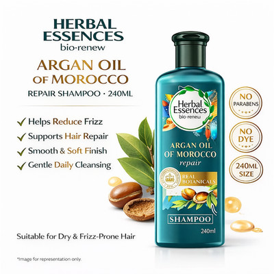 Herbal Essences Argan Oil Morocco Shampoo 240ml Frizz Repair Paraben Free