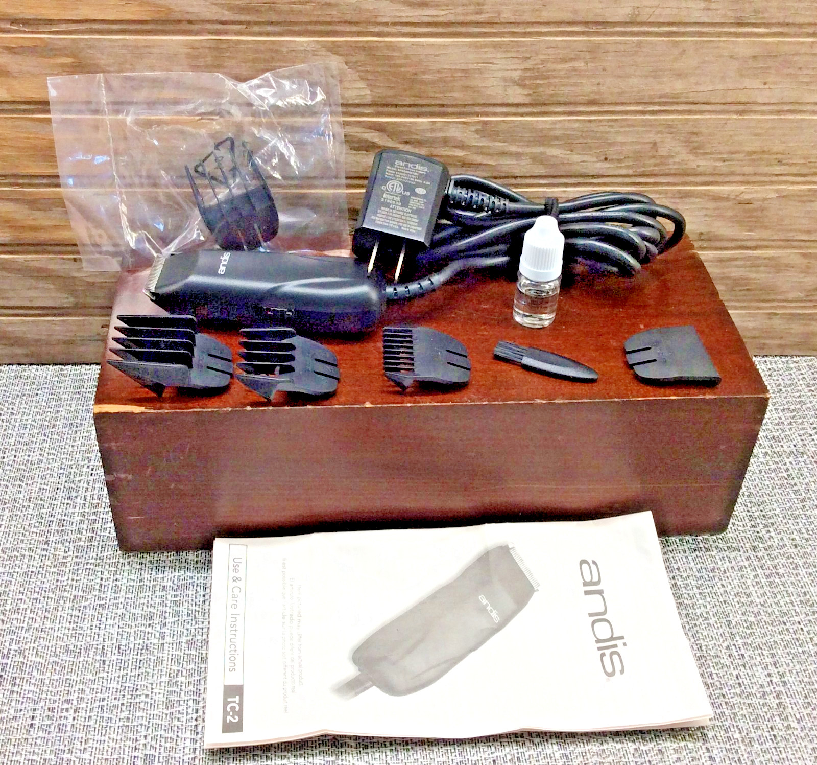ANDIS STYLINER Corded Mini Hair Beard Trimmer Model TC-2  & 