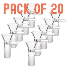 (20 PACK) 14MM Male Glass Bowl For Water Tobacco Pipe Bong Replacement Head USA