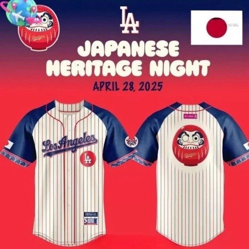 🇯🇵2025 Los Angeles Dodgers Japanese Heritage Night Jersey 4/28/25 M Medium