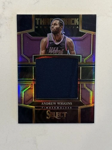 2022-23 Panini Select - Throwback Memorabilia Andrew Wiggins Purple Prizm /99