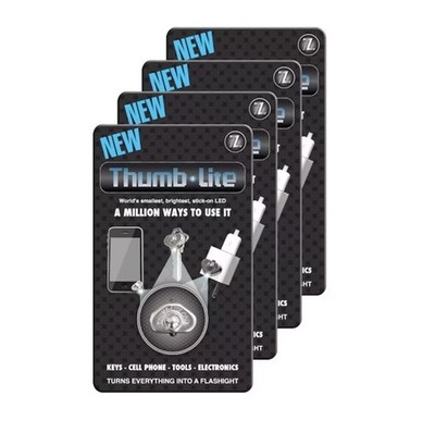 Thumb Lite Lot Of 4 Micro Light 1 Per Card For Keys,Cell Phone,Tools ,Electronic