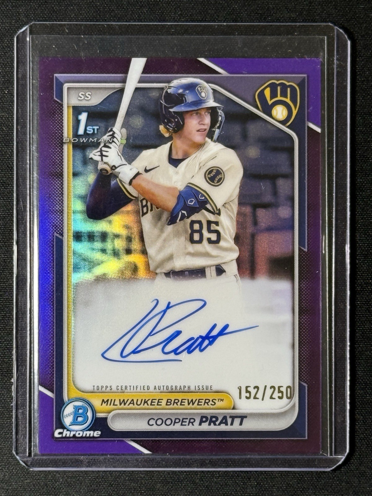 2024 Bowman Chrome COOPER PRATT Auto True Purple /250 #CPA-CPR!!! 🔥🔥📈📈