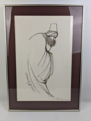 Original Drawing David Schaal Matted & Framed 16'' x 22'' Artwork