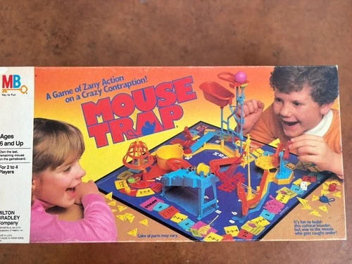 VINTAGE Mouse Trap COMPLETE Milton Bradley 1986 Classic Board Game Kids Family