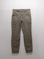 Banana Republic Women Cargo Pants 29/8 Olive Green Mid Rise Skinny Leg Stretch
