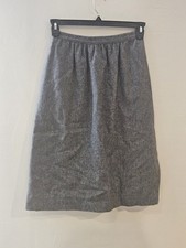 Sz 8 Vintage Evan Picone Wool Blend Gray A-Line Knee Length Skirt Business Women