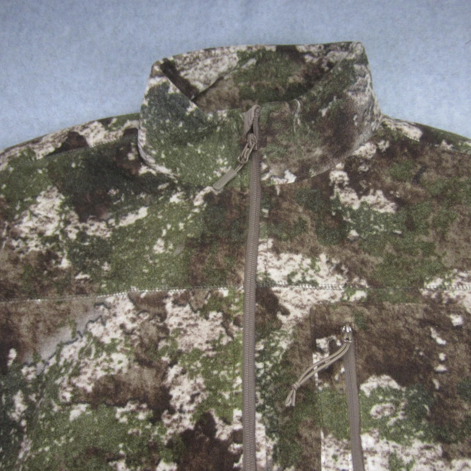 True Timber Jacket Mens Medium Camo Strata Fleece Full Zip Hunting Outdoor - Image 2 of 4