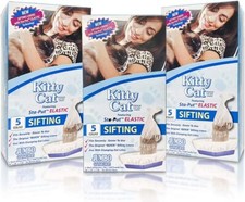 Alfapet Kitty Cat Pan Disposable, Elastic Sifting Liners- 5-Pack  1 Solid Trans