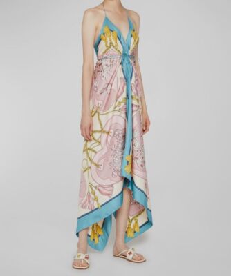 Etro Women's Boho Butterfly Foulard Scarf Dress - Pink - Size 8