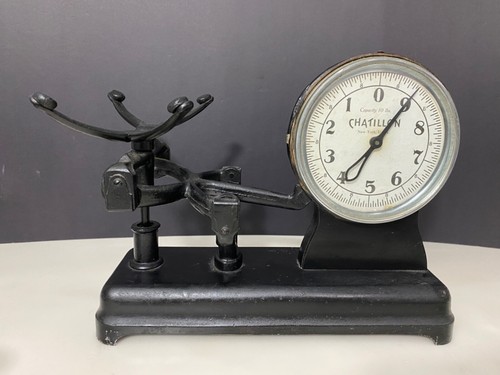 Antique John Chatillon & Sons Scale New York USA 10 lbs double sided Iron Bronze - Picture 10 of 23
