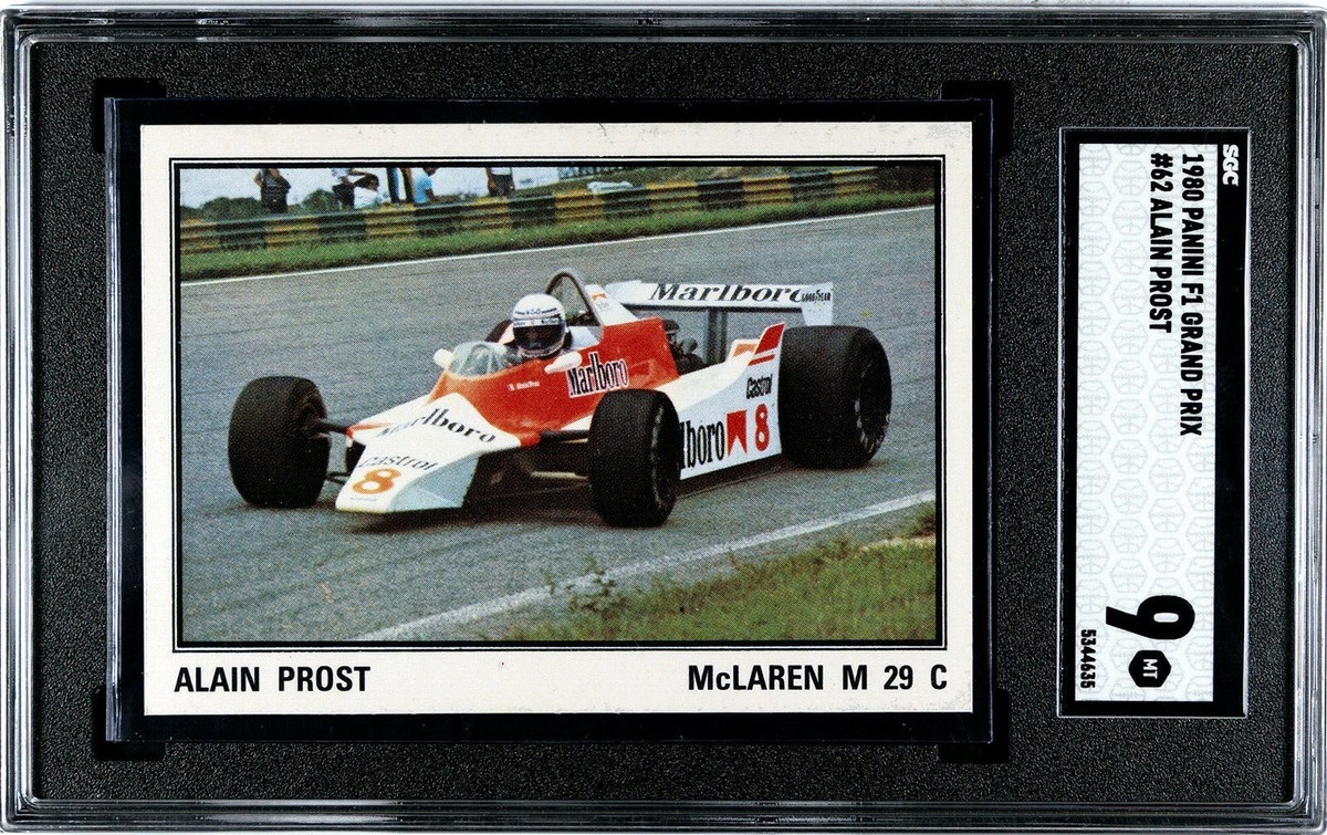 1980 Panini F1 Grand Prix #62 Alain Prost Rookie Card RC SGC 9