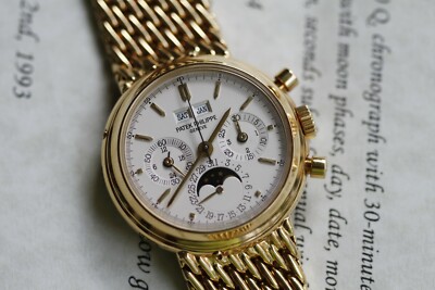 Patek Philippe Ref. 3970J Chronograph perpetual calendar YG Circa 1992 