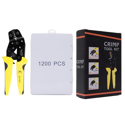 Wire Terminals Crimping Tool Insulated Ratcheting Crimper Kit of AWG24-10 H7K6