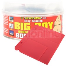 Big Boy Easy Sanding Lightweight Body Filler Hardener Car & Spreaders 4pk 600ml