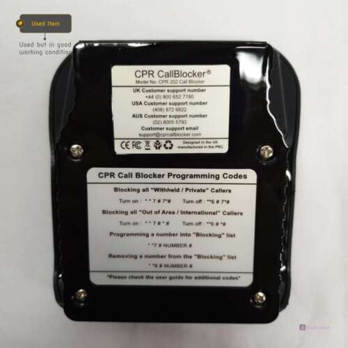 CPR CALL BLOCKER CPR202 V202 ALL IN ONE CALL BLOCKER FOR LANDLINE PHONES - Photo 3/6