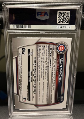 2023 Bowman Chrome Adan Sanchez #BCP219 Red Vapor PSA 9 5/5 - Picture 2 of 2