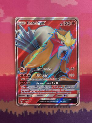 Pokemon Karte Entei GX 71/73 Full Art Ultra Rare Leuchtende Legenden Near Mint