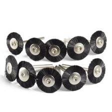 10Pcs Dental Horse Hair Brush Polishing Wheel for Rotary Tools 2.35mm Shank US