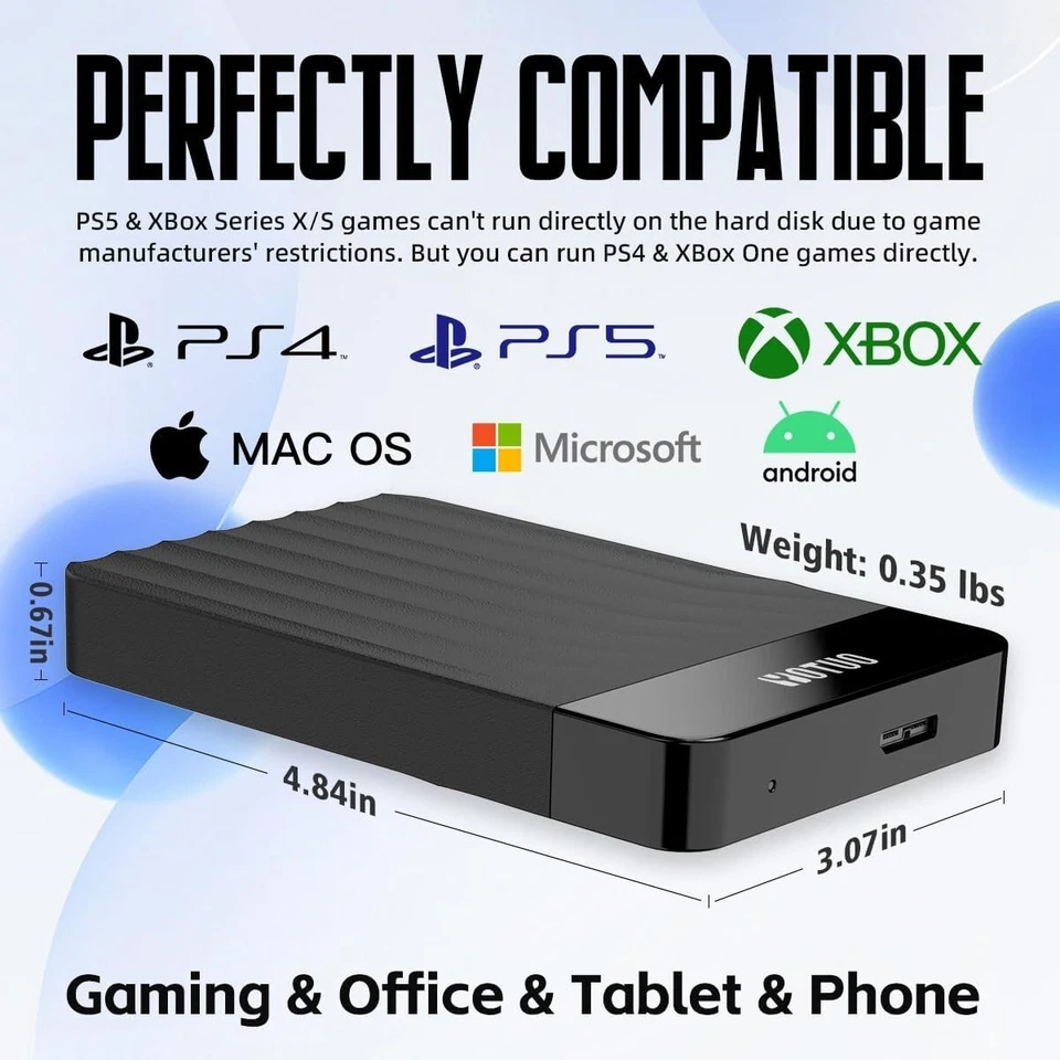 Portable External Hard Drive 1TB Storage Expansion HDD USB 3.0 USB-C for PC, ... - Image 4 of 4