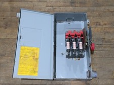 Eaton Cutler Hammer DH323FRK Safety Switch 100 Amp TR100 Fuses 240 VAC 3R 3PH 3P