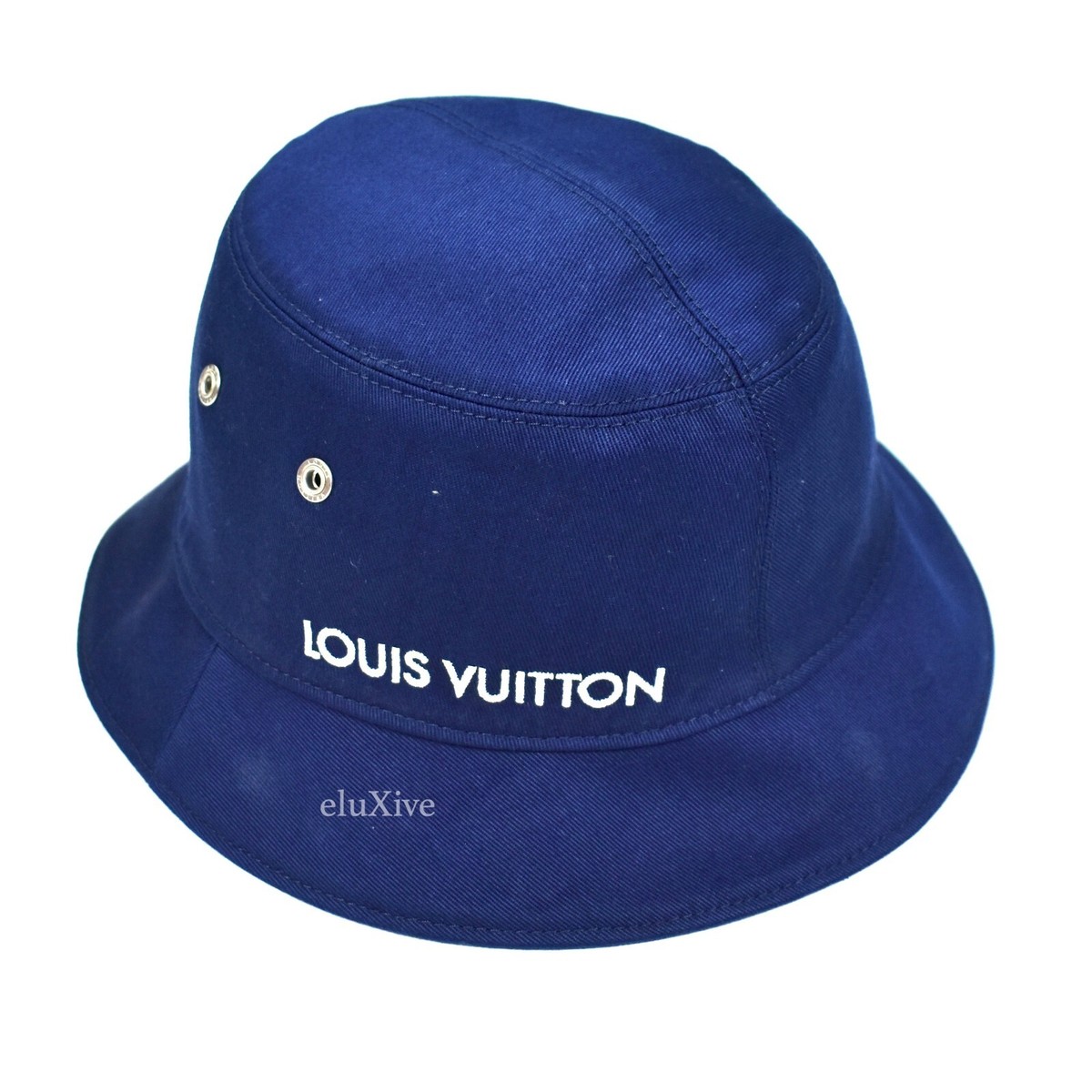 Louis Vuitton Monogram Bandana Reversible Bucket Hat Bleached Blue