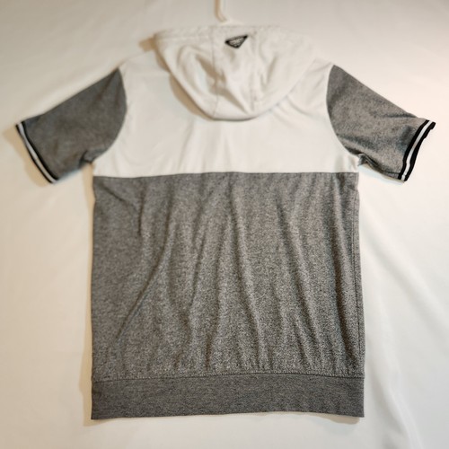 ecko unltd. Rhino Gray & White Short Sleeve Hoodie Men's Size Small Flaw - Picture 7 of 20