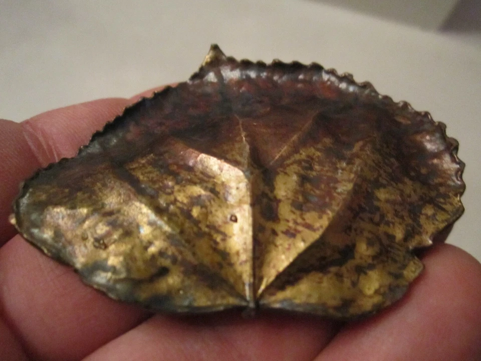 Hebilla de cinturón vintage 1971 diseño hoja - GW-15 Foto 2 de 3