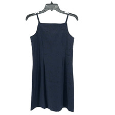 Limited Too Girl  s Y2K Navy Paisley Print Sleeveless Fit  Flare Dress Size 14