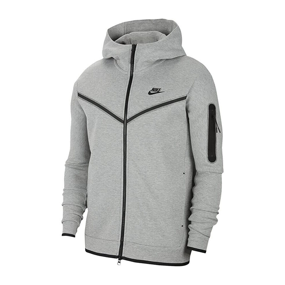 ジャケット・アウター 90's~ old NIKE sweat zip blouson gray L Vintage Nike Jacket Men's Gray White Swoosh Full Zip Snap