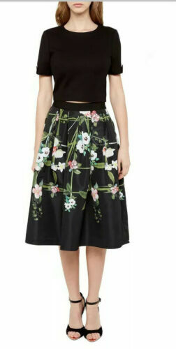 New Ted Baker Valetia Elegance Pleat Dip Hem Dress In White Size 4 UK 14 |  eBay UK